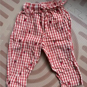 FLÖSS Molly Pants Berry Gingham Casual Red Gingham